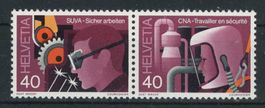 1978, SUVA – sicher arbeiten, Zweierstreifen waagrecht **